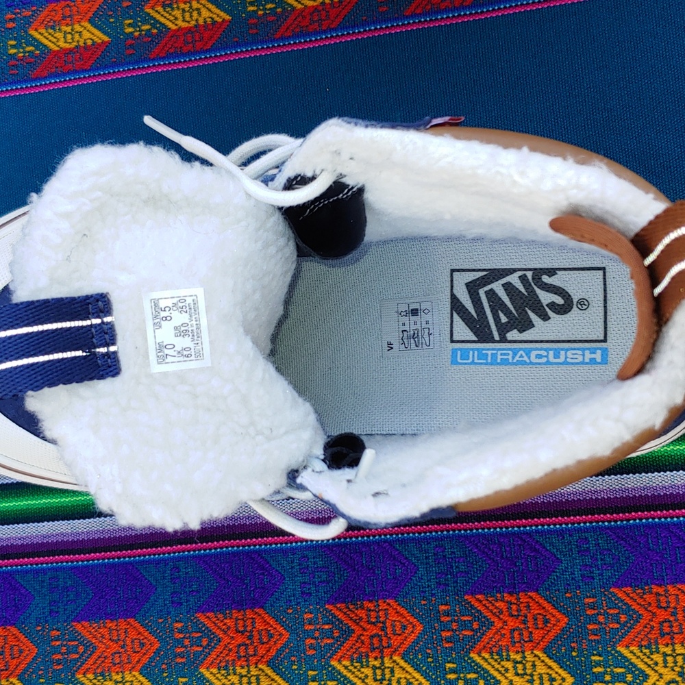 Vans Sk8-Hi MTE-2.0 DX Insulated Shoes Blue and Cream Men's 7 Women's 8.5 - Picture 14 of 17